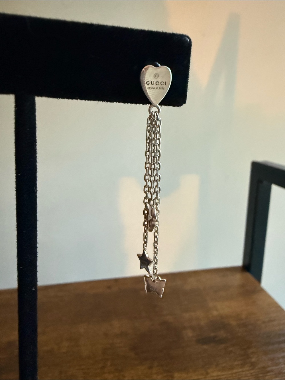Gucci Silver Charm Chain Drop Earrings - Picture 4 of 10